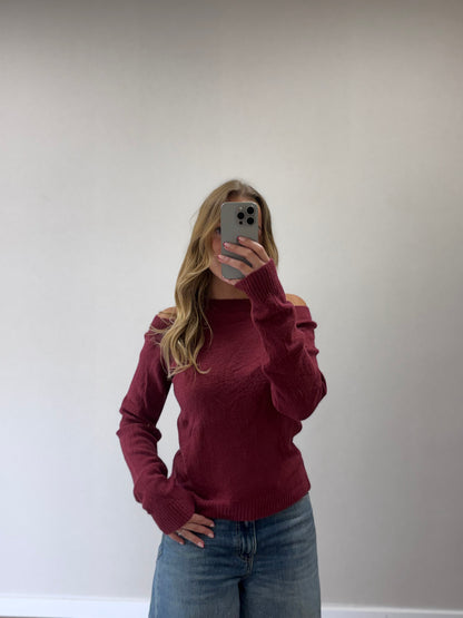 Cleo knit - burgundy