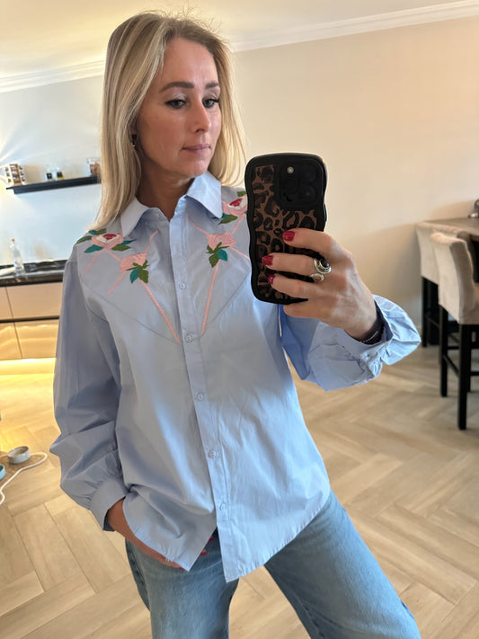 Blouse Luzabelle blauw