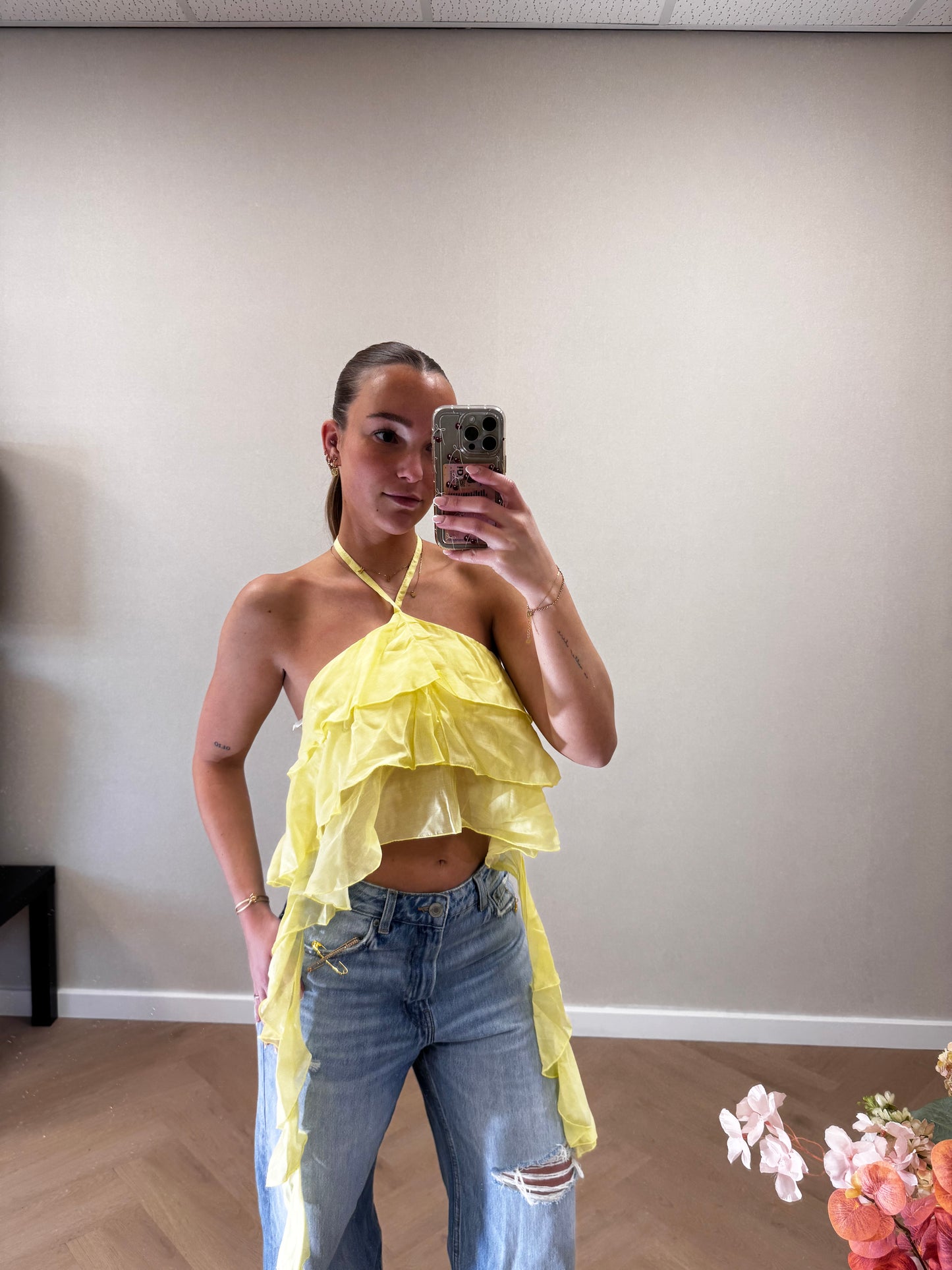Mermaid top yellow