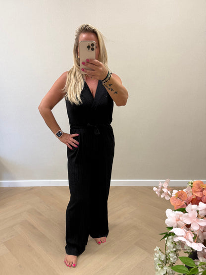 Glitter jumpsuit black