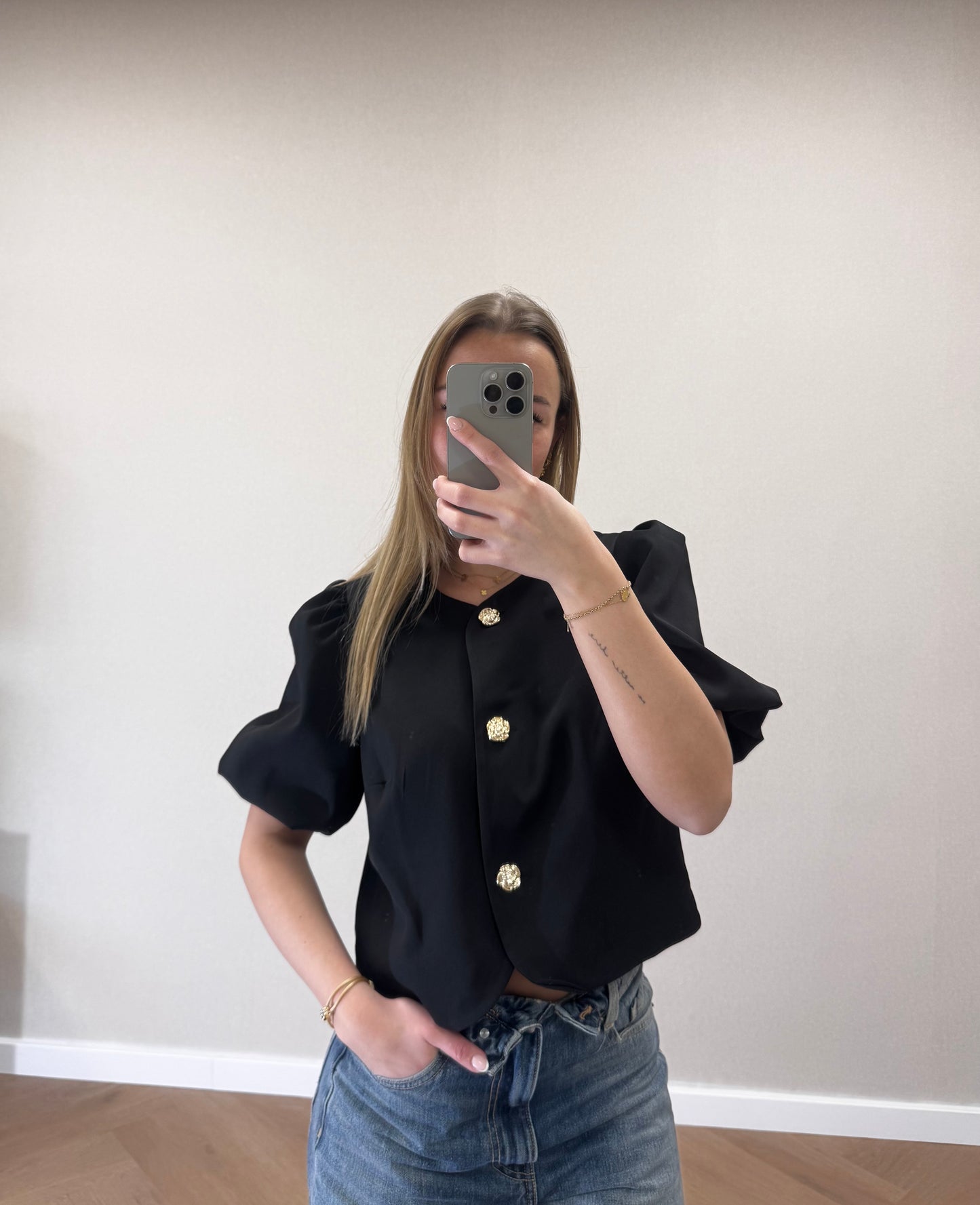 Luna top zwart