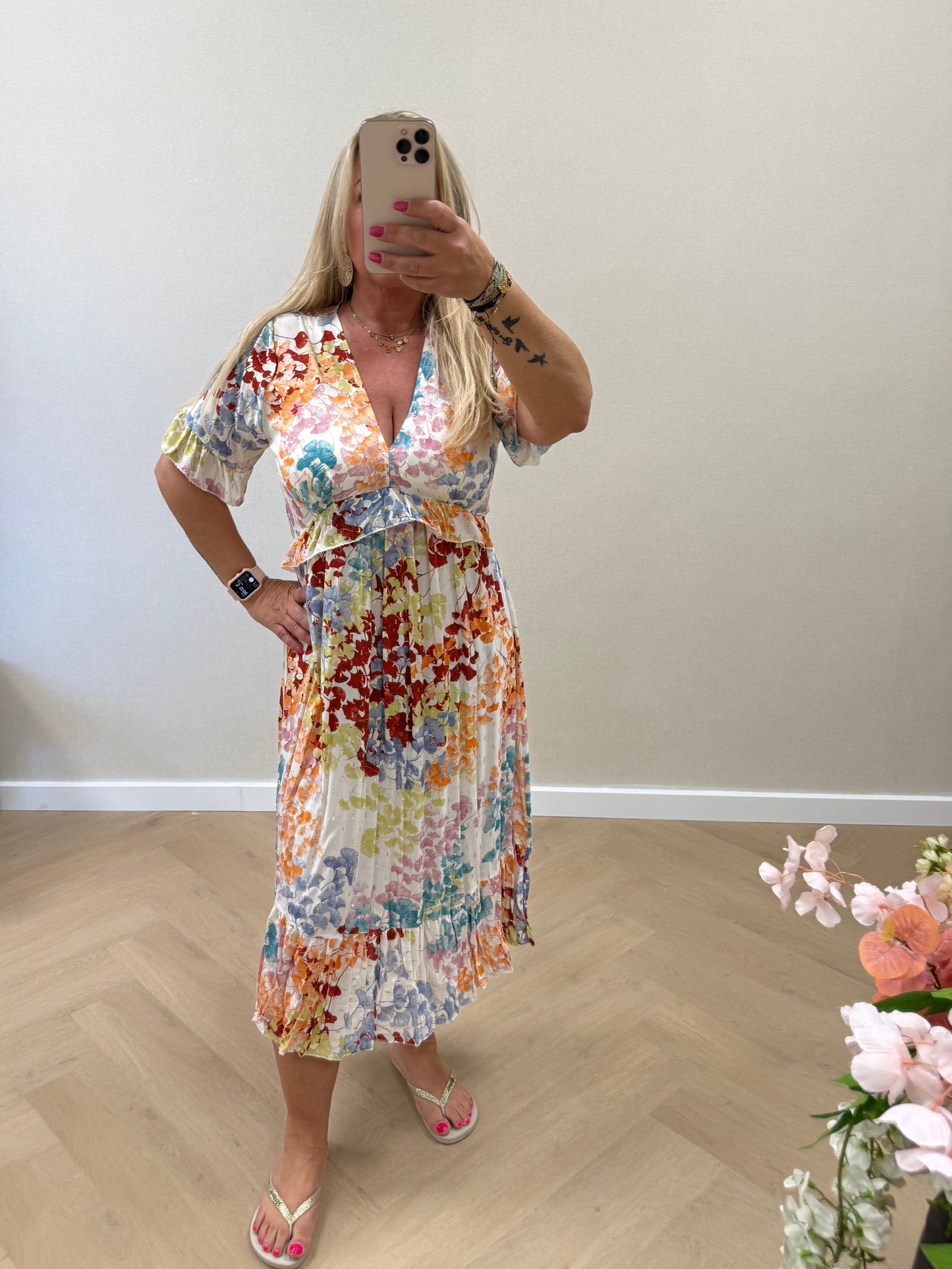 Flower dress orange