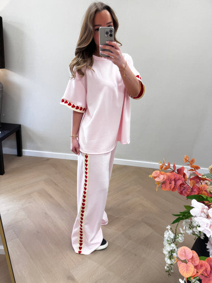 Heart set pink