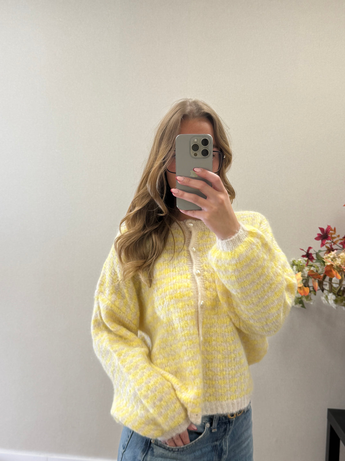 Sweet Stripe Cardigan - Yellow