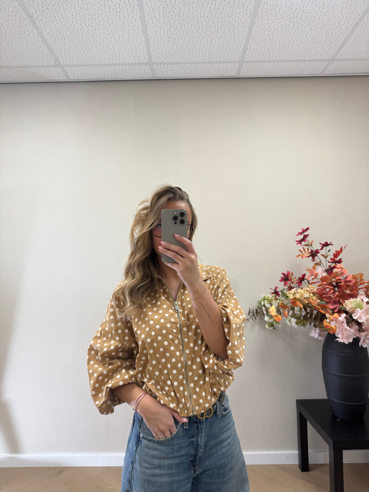 Polkadot bomber - camel