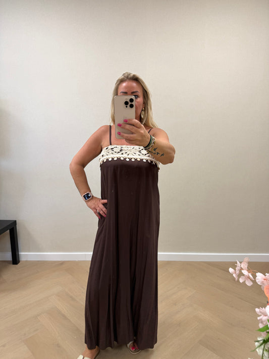 Shell dress brown