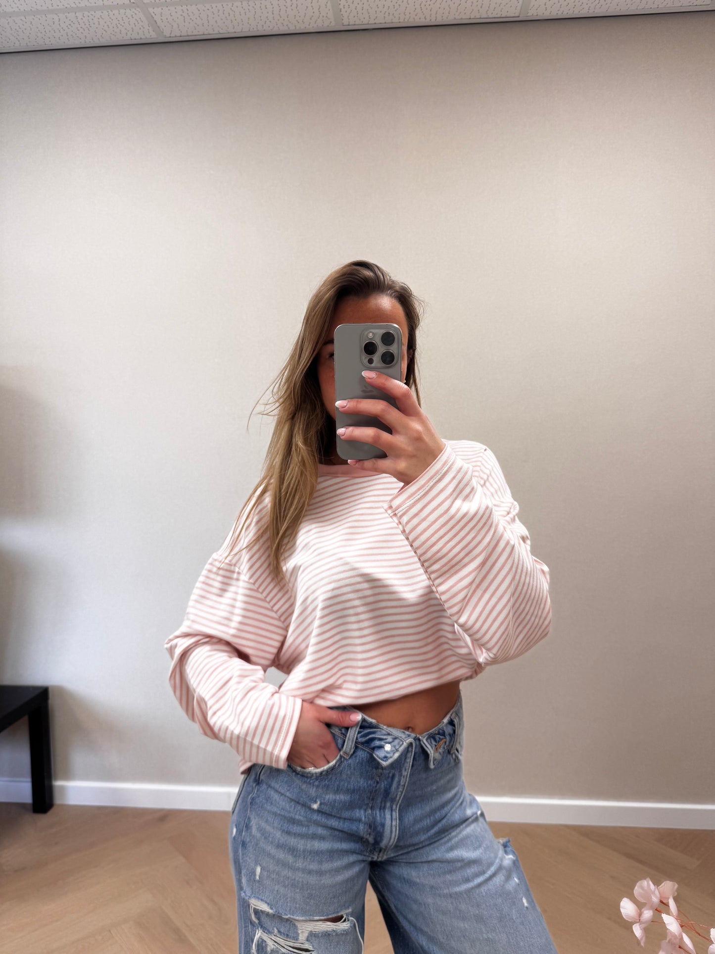 Tshirt stripe Pink