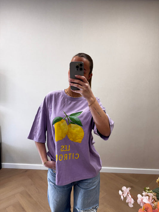 Les citrons tee lila