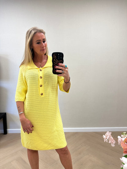 Knit dress yellow