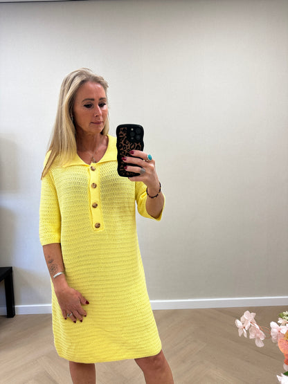 Knit dress yellow