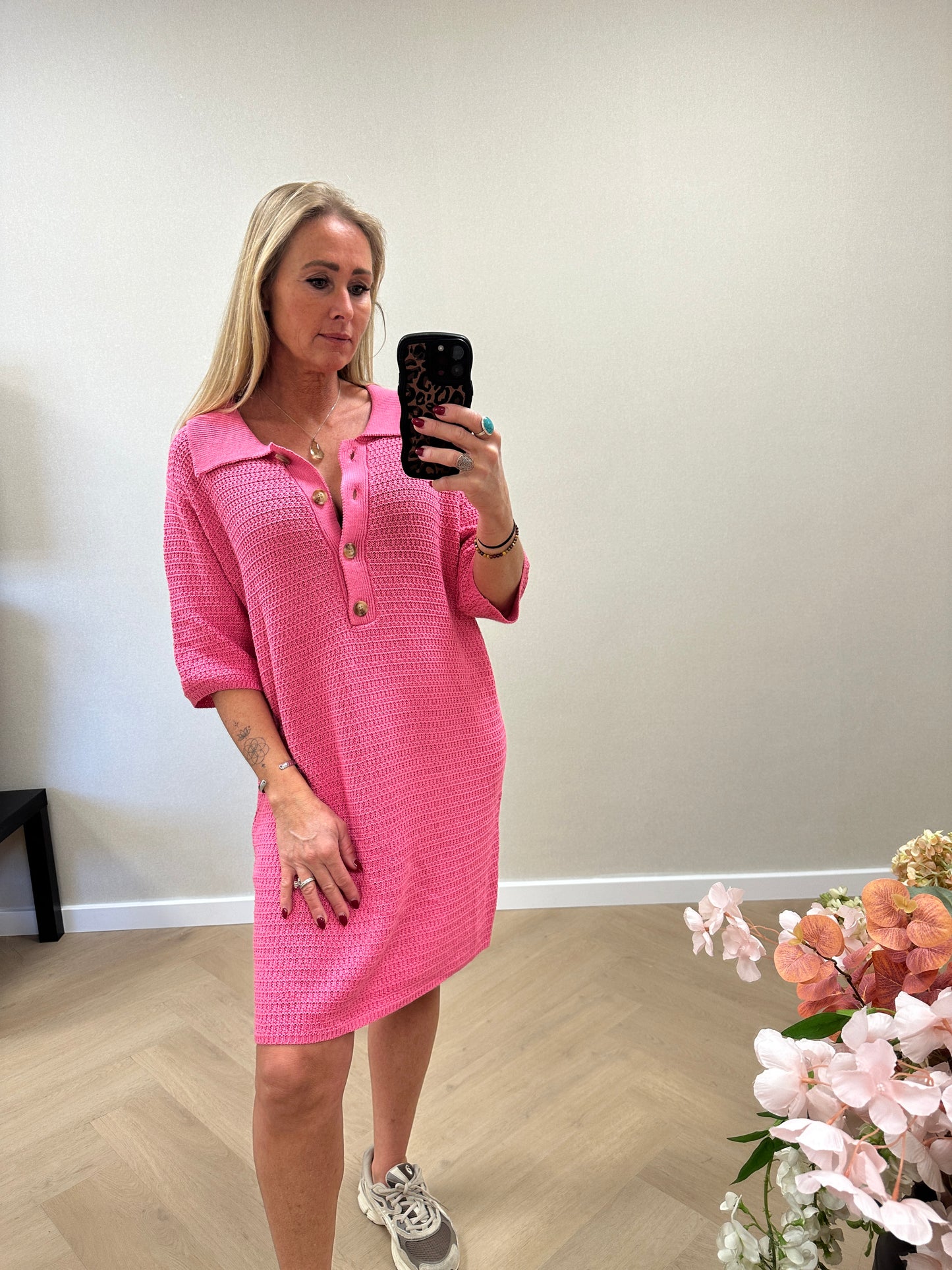 Knit dress pink