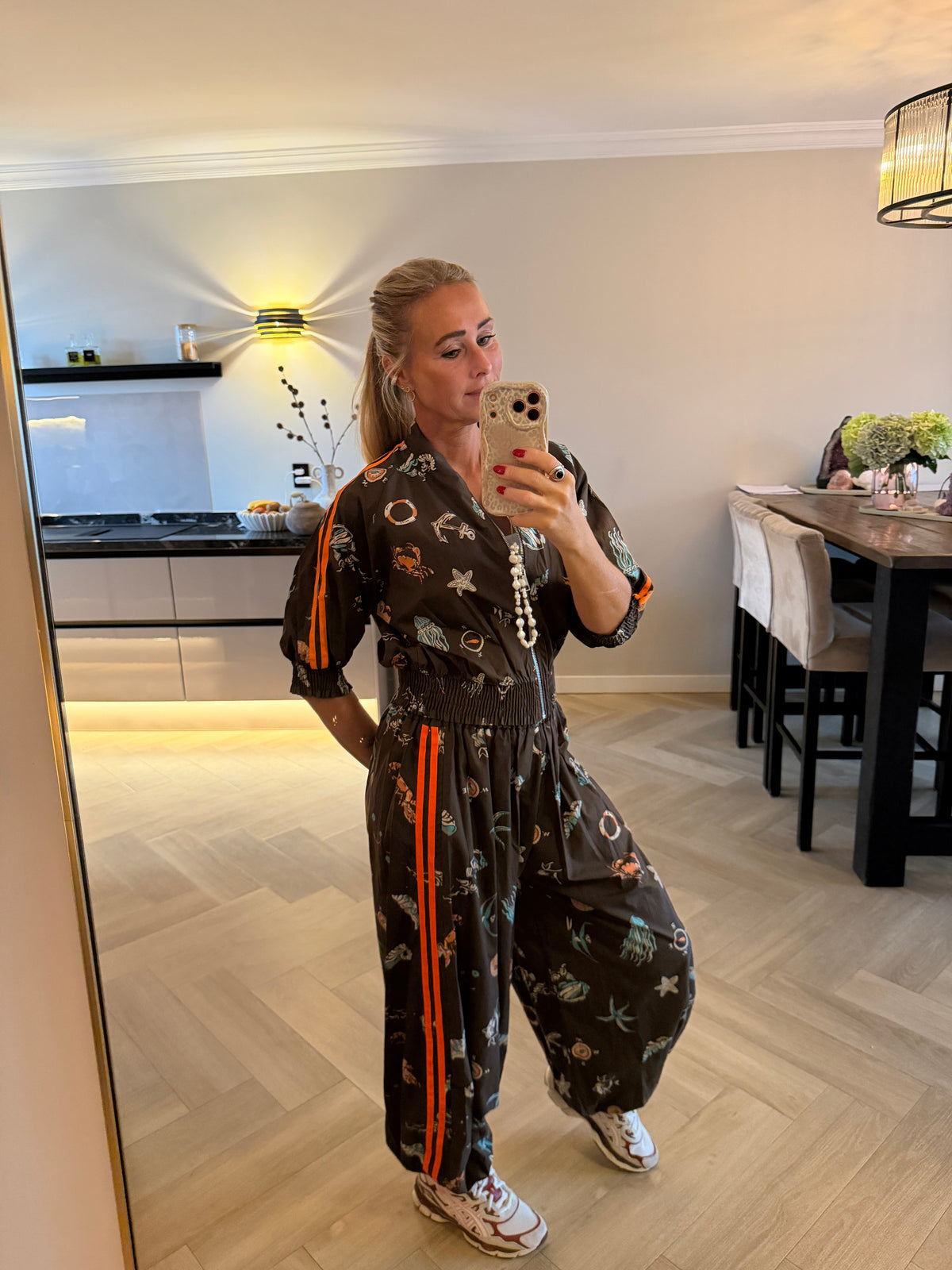 Travel Print 2Pieces set - Brown