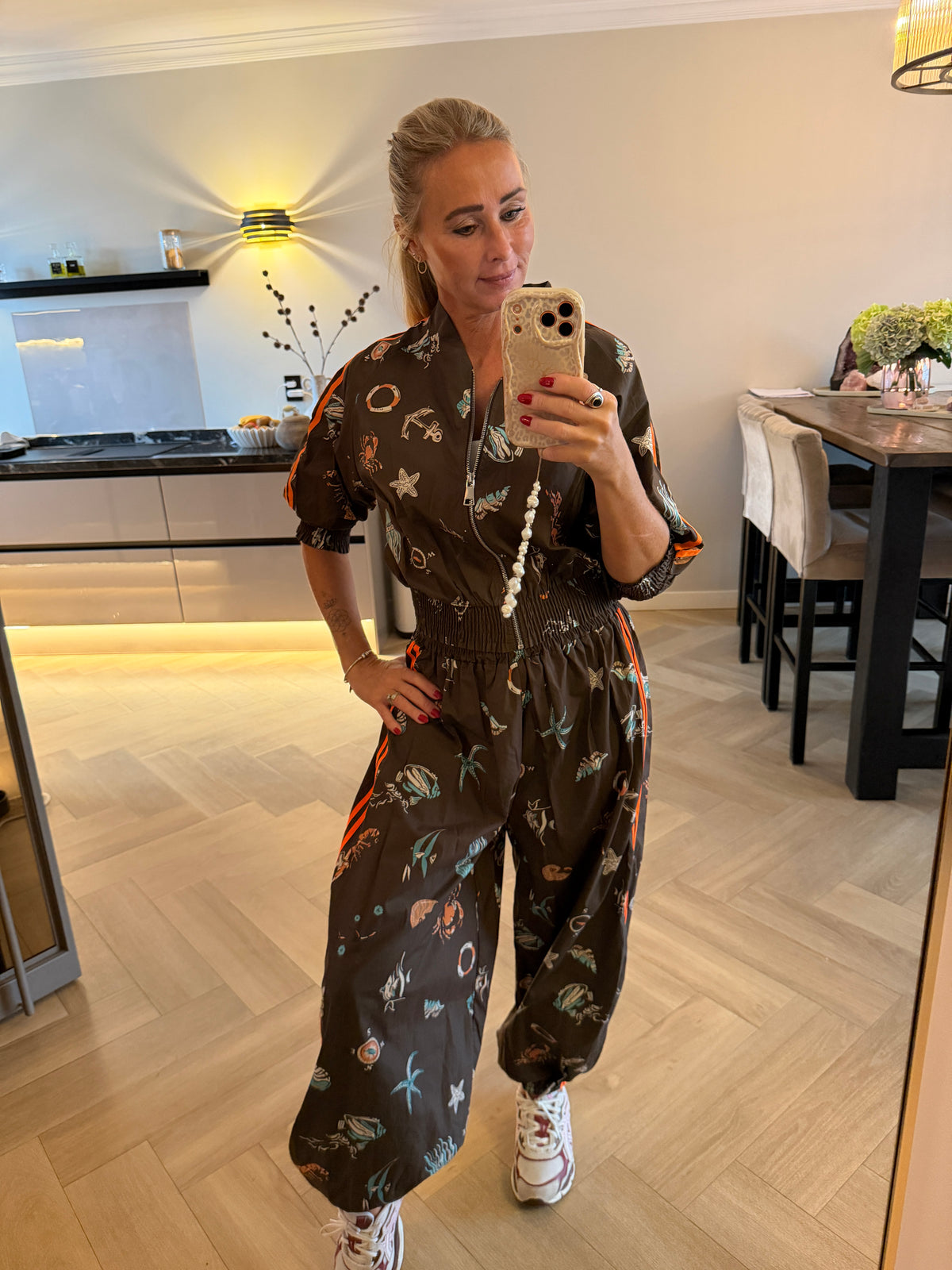 Travel Print 2Pieces set - Brown