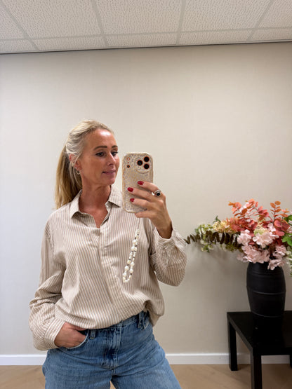 Stripe Blouse - Beige